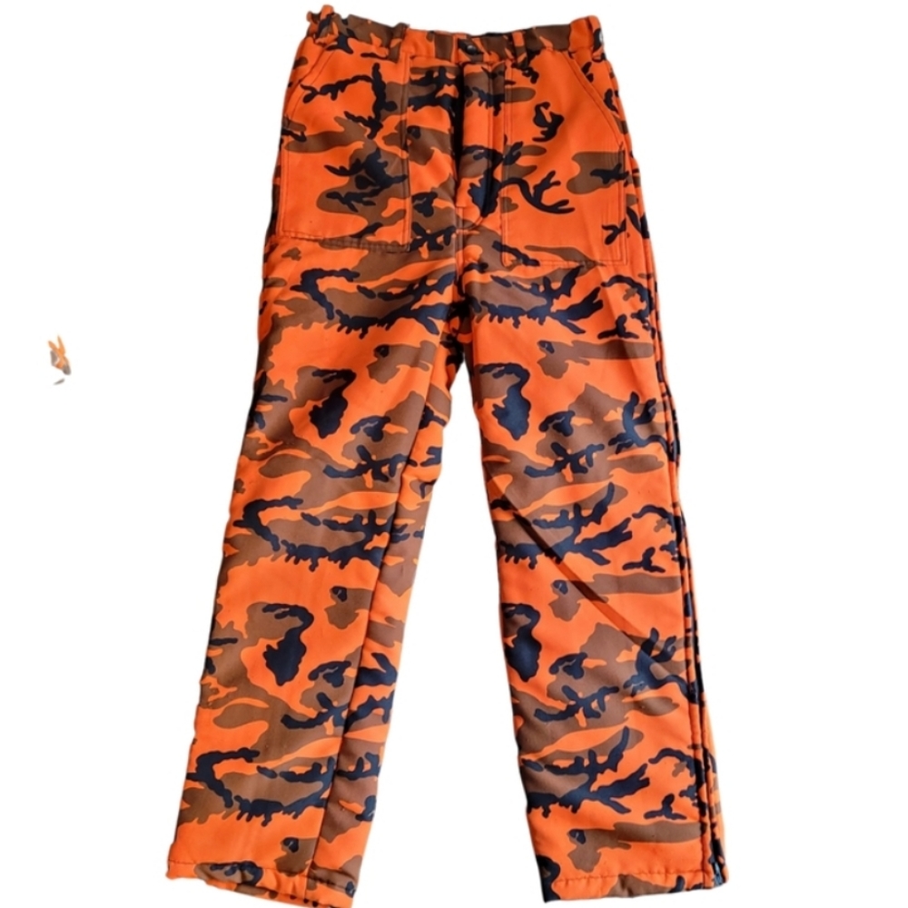 Orange Camo Vintage Hunting/field Pants Activewear
